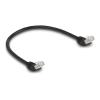 Delock RJ45 Netzwerkkabel Cat.6A S / FTP 45 Grad nach oben gewinkelt 0,5 m schwarz