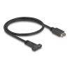 Delock - USB-Adapterkabel - 20-polig USB Typ E (M) Taste A zu 24 pin USB-C (W) Paneel montierbar - 5 V - 1.5 A - 50 cm - bis zu 10 Gbps Datentransferrate
