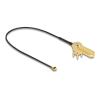 Delock - Antennenkabel - RP-SMA (W) zu I-PEX (M) - 25 cm - 1.13 mm - Koax - Schwarz