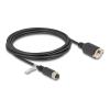 Delock - Netzwerkkabel - 8-polig M12-A (W) zu RJ-45 (W) schraubbar - 3 m - 6.8 mm - FTP - CAT 5e - geformt, verseilt - Schwarz