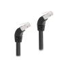 Delock - Patch-Kabel - RJ-45 (M) gewinkelt zu RJ-45 (M) gewinkelt - 50 cm - 6 mm - S / FTP - CAT 6a - geschirmt, halogenfrei - Schwarz