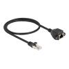Delock RJ50 Verlängerungskabel Stecker zu Buchse S / FTP 0,5 m schwarz