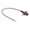 Delock - Antennenkabel - FAKRA D-Anschluss zu ohne Stecker - 20 cm - 2.6 mm - Koax - RG-316
