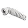 Delock - Kabelverschraubung - 90° gewinkelt, PG11, mit Zugentlastung - gray (RAL 7035)