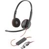 Poly Blackwire 3220 - Blackwire 3200 Series - Headset - On-Ear - kabelgebunden - USB-C - Schwarz - Zertifiziert für Skype für Unternehmen, Avaya Certified, Cisco Jabber Certified, UC-zertifiziert