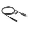 Delock - Stromkabel - USB zu 2-poliger Stecker - 12 V - 1 m - Schwarz