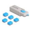 Delock - USB Typ A Port Blocker Tool - Grau, Blau (Packung mit 5)