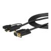 StarTech.com 90cm aktives HDMI auf VGA Konverter Kabel -  HDMI zu VGA Adapter 0,9m - Schwarz - 1920x1200 / 1080p - Adapterkabel - HDMI, Mikro-USB Typ B (nur Strom) zu HD-15 (VGA) männlich - 1 m - Schwarz - aktiv, 1920 x 1200 (WUXGA) Unterstützung
