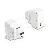 Delock - Snap-in-Modul (Keystone) - PD 20 W - USB, USB Typ-C - 1 USB-Anschluss, 1 USB-C socket - 3 A - weiß
