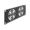Delock - Rackabdeckung - for 2 fans, 80 x 80 mm - Dunkelgrau - 2U - 25.4 cm (10")