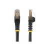 StarTech.com 7,5m CAT6a Kabel - Schwarz - STP- Snagless-RJ45 - Patch-Kabel - RJ-45 (M) zu RJ-45 (M) - 7.5 m - STP - CAT 6a - geformt, ohne Haken - Schwarz