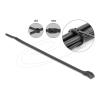 Delock - Kabelbinder - mit flachem Kopf, B 3,6 mm - 15 cm - Schwarz (Packung mit 100)