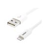 StarTech.com 2m Apple 8 Pin Lightning Connector auf USB Kabel - Weiß - USB Kabel für iPhone / iPod / iPad - Ladekabel / Datenkabel - Lightning-Kabel - Lightning männlich zu USB männlich - 2 m - Doppelisolierung - weiß - für P / N: KITBXAVHDPEU, KITBXAV