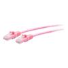 C2G 1ft (0.3m) Cat6a Snagless Unshielded (UTP) Slim Ethernet Network Patch Cable - Pink - Patch-Kabel - RJ-45 (M) zu RJ-45 (M) - 30.5 cm - 4.8 mm - UTP - CAT 6a - geformt, ohne Haken - pink