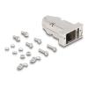 Delock - D-Sub 9-poliges Steckergehäuse - Stecker / Buchse, mit Zugentlastung