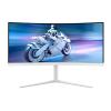 Philips Evnia 5000 34M2C5501A - LED-Monitor - Gaming - gebogen - 86.36 cm (34") - 3440 x 1400 WQHD @ 180 Hz - Fast VA - 300 cd / m² - 4000:1 - DisplayHDR 400 - 0.5 ms - 2xHDMI, DisplayPort - Lautsprecher - weiß