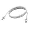 1 m CAT6-Kabel - RJ45 (m) zu RJ45 (m) - STP geschirmtes Twisted-Pair - CAT 6a - 10 Gbps - 24 AWG - mit Knickschutz - weiß