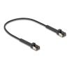Delock - Patch-Kabel - RJ-45 (M) zu RJ-45 (M) - 25 cm - 3.8 mm - U / FTP - CAT 6a - halogenfrei, schmal, verstellbare winkelverbindungsstücke an jedem Ende - Schwarz