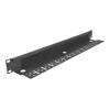 Delock - Kabelabdeckung mit Bürsten - Rack montierbar - Schwarz - 1U - 48.3 cm (19")