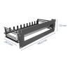Delock - Rack-Schiene mit Schutzschalter - DIN schienenmontierbar - Schwarz, RAL 9005 - 3U - 48.3 cm (19")