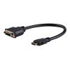 StarTech.com HDMI auf DVI Adapter 20cm -  DVI-D (25 pin) (Buchse) zu HDMI (19 pin) (Stecker) - Monitor Dongle Adapterkabel - Videoadapter - HDMI männlich zu DVI-D weiblich - 20.32 cm - abgeschirmt - Schwarz - für P / N: BNDDKT30CAHV, CDP2DVIMM2MB, DKT3