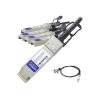 AddOn 3m Cisco Compatible QSFP+ Breakout DAC - Direktanschlusskabel - SFP+ zu QSFP+ - 3 m - twinaxial - für P / N: FPR4225-ASA-K9, HCI-FI-6454, N9K-C9348-FX3-B24C, NC57C3-MOD-P-SYS, NC57C3-MODS-P-SYS