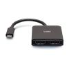 C2G USB-C to Dual HDMI MST Hub - 4K - Videoadapter - USB-C männlich zu HDMI weiblich - 20 cm - Schwarz - Unterstützung für 4K60Hz (3840 x 2160), DP Alt-Modus Unterstützung, Datenrate von bis zu 32,4 Gbps