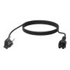 Vision - Stromkabel - IEC 60320 C5 zu power CEE 7 / 7 (S) - 250 V - 16 A - 3 m - verseilt - Schwarz