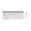 Logitech Slim Wireless Combo MK470 - Tastatur-und-Maus-Set - kabellos - 2.4 GHz - US International - Off-White