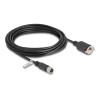 Delock - Netzwerkkabel - M12 (4-polig) (W) zu RJ-45 (W) schraubbar - 5 m - 6.8 mm - FTP - CAT 5e - Schwarz