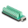 Delock USB Typ-E Key A Buchse zu Terminalblock Adapter 20 Pin