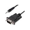 StarTech 1 m DB9 auf 3.5mm serielles Kabel, Stecker auf Stecker Kabel - Kabel seriell - DB-9 (M) zu mini-phone stereo 3.5 mm (M) - 1 m - geformt, Daumenschrauben - Schwarz