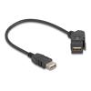 Delock - USB-Verlängerungskabel - USB (W) zu USB (W) gewinkelt - USB 2.0 - 0.8 A - 30 cm - Daumenschrauben - Schwarz