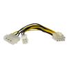 StarTech.com 15cm 4pin auf 8pin EPS-Netzadapter mit LP4 - Bu / St - Stromadapter Buchse / Stecker - Netzteil - 4 PIN ATX12V (W) zu 8-poliges EPS12V, 4-Pin interner Netzstecker (5 V) (M) - 15.2 cm