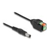 Delock - Netzteil - 2-polige Klemmleiste zu Gleichstromstecker 5,5 x 2,1 mm (M) - 15 cm - Schwarz