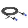 Delock - Patch-Kabel - RJ-45 (M) zu RJ-45 (M) - 2 m - U / FTP - CAT 6a - ohne Haken, flach - Schwarz
