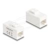 Delock - Modulare Eingabe - Oberfläche montierbar, faceplate mountable - CAT 6a - UTP - RJ-45 - weiß
