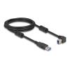 Kabel Typ-A Stecker zu Typ-B 90° links, USB 5 Gbps, m, Daten, Funk Netzwerk