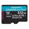 Kingston Canvas Go! Plus - Flash-Speicherkarte - 512 GB - A2 / Video Class V30 / UHS-I U3 / Class10 - microSDXC UHS-I