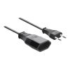 Delock - Spannungsversorgungs-Verlängerungskabel - Eurostecker (M) zu Eurostecker (W) - Wechselstrom 230 V - 2.5 A - 2 m - Schwarz