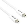 StarTech.com 6.6ft (2m) Thunderbolt 3 Cable, 20Gbps, 100W PD, 4K Video, Thunderbolt-Certified, Compatible w / TB4 / USB 3.2 / DisplayPort - Thunderbolt-Kabel - 24 pin USB-C (M) zu 24 pin USB-C (M) - USB 3.1 Gen 2 / Thunderbolt 3 / DisplayPort 1.2 - 2 m -