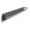 Delock - Kabelmanagement-Panel - Schwarz, RAL 9005 - 1U - 48.3 cm (19")