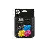HP 308 - 2er-Pack - Schwarz, Cyan, Magenta, Gelb - original - Box - Tintenpatrone