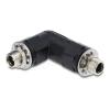 Delock - Netzteil - Gleichstromstecker 5,5 x 2,5 mm (W) winkelgelegt, gewinde zu Gleichstromstecker 5,5 x 2,5 mm (W) mit Gewinde - 24 V - 5 A - Schwarz