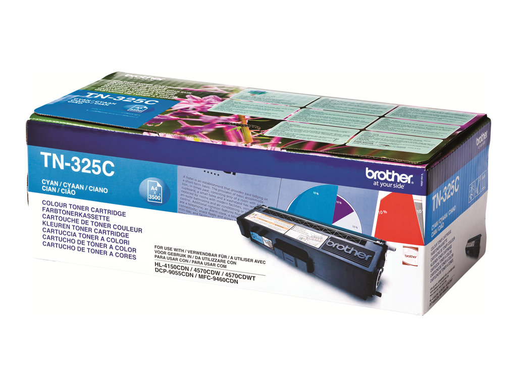 Brother TN325C - Cyan - original - Tonerpatrone - für Brother DCP-9055, DCP-9270, HL-4140, HL-4150, HL-4570, MFC-9460, MFC-9465, MFC-9970
