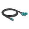 Delock Kabel Mini FAKRA Z Buchse quad zu 4 x FAKRA Z Buchse B-Typ