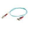 C2G LC-ST 10Gb 50 / 125 OM3 Duplex Multimode PVC Fiber Optic Cable (LSZH) - Netzwerkkabel - ST multi-mode (M) zu LC Multi-Mode (M) - 2 m - 2 m - Glasfaser - Duplex - 50 / 125 Mikrometer - OM3 - halogenfrei - Aquamarin