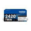 Brother TN2420 TWIN - 2er-Pack - Hohe Ergiebigkeit - Schwarz - original - Tonerpatrone - für Brother DCP-L2510, L2530, L2537, L2550, HL-L2350, L2370, L2375, MFC-L2713, L2730, L2750