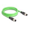 Delock - Netzwerkkabel - 8-polig M12-A (M) zu 8-polig M12-A (M) - 2 m - 6.8 mm - SF / UTP - grün