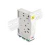 Delock - Kabelanschlusskasten - mit Spleißhalter - DIN schienenmontierbar - LC Duplex x 2 - weiß